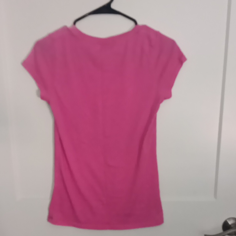 PINK Victoria's Secret Bright Pink 'FREE HUGS' Graphic Tee - Picture 3 of 3